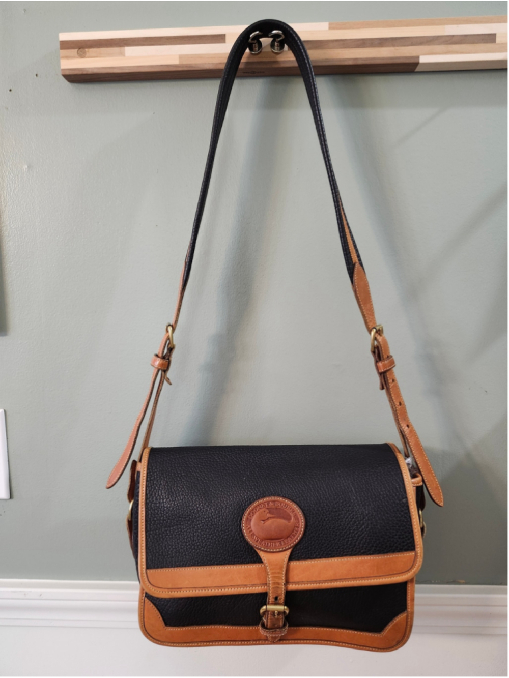 Vintage Dooney & Bourke Crossbody Bag All Weather Leather
